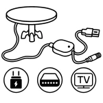 Antena wewnętrzna zewnętrzna TV ultra HD 4K Berdsen BD-955 biała