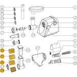 Części do maszynki do mielenia mięsa - komplet nakładek Berdsen