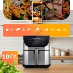 Frytkownica beztłuszczowa Air fryer frytownica 8l Berdsen 1700W BD-659 srebrna