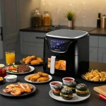 Frytkownica beztłuszczowa Air fryer frytownica 5l BD-652 czarno-srebrna
