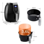 Frytkownica beztłuszczowa Air fryer frytownica 3,6l Berdsen BD-651