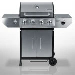 Grill gazowy ogrodowy żeliwny ruszt z pokrywą 4+1 palniki Berdsen BD-896