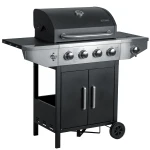 Grill gazowy ogrodowy żeliwny ruszt z pokrywą 4+1 palniki Berdsen BD-897