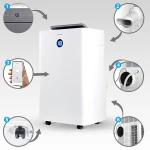 Klimatyzator przenośny z uszczelką 14000 BTU osuszacz grzanie WiFi 37l/24h Berdsen BD-584