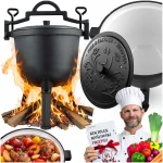 Kociołek żeliwny emaliowany garnek 8l na ognisko grill BD-481 348100