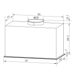 Okap kuchenny 52 cm czarny Berdsen BT-239