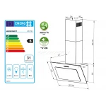 Okap kuchenny kominowy 60 cm Berdsen BT-210 czarny