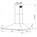 Okap kuchenny kominowy 60 cm Berdsen BT-213 INOX