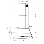 Okap kuchenny kominowy 60 cm Berdsen BT-212 czarny