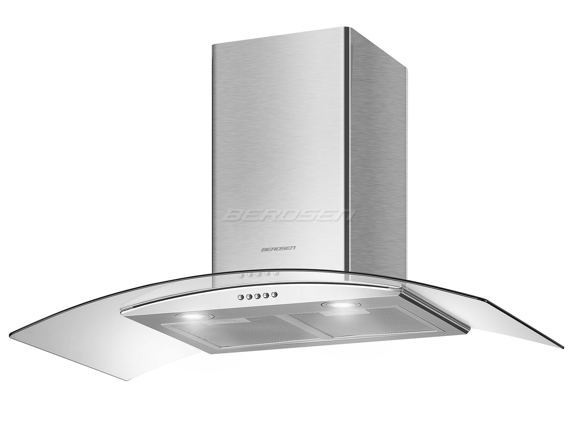 Okap kuchenny kominowy 90 cm Berdsen BT-223 INOX