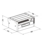 Okap kuchenny uchylny BE-20-K 60 cm stalowy