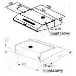 Okap - pochłaniacz BE-10-S 60 cm inox + filtry