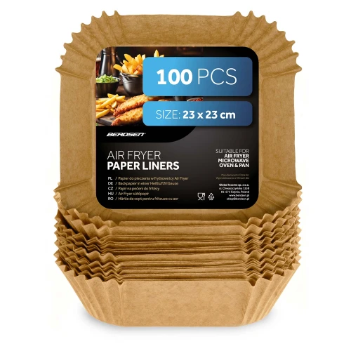 Papier do pieczenia wkładki do frytkownicy 23 cm Berdsen - 100 szt