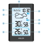 Stacja pogodowa z wyświetlaczem BD-911 czarna