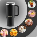 Termos próżniowy kubek z zestawem słomek 1180 ml Berdsen czarny