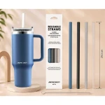 Termos próżniowy kubek z zestawem słomek 1180 ml Berdsen granatowy